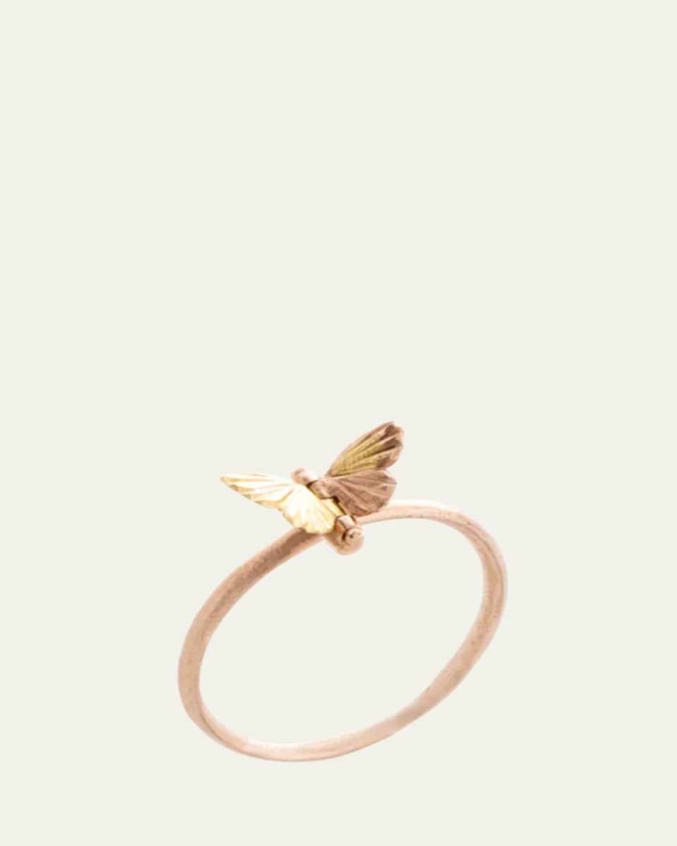 Two-Tone Tiny Baby Asterope Band Ring